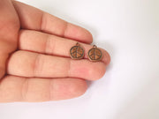 10 Peace charms Antique copper plated charms (16x13mm)  G23598