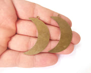 2 Crescent charm Antique bronze plated brass charm (47x14 mm) G23605