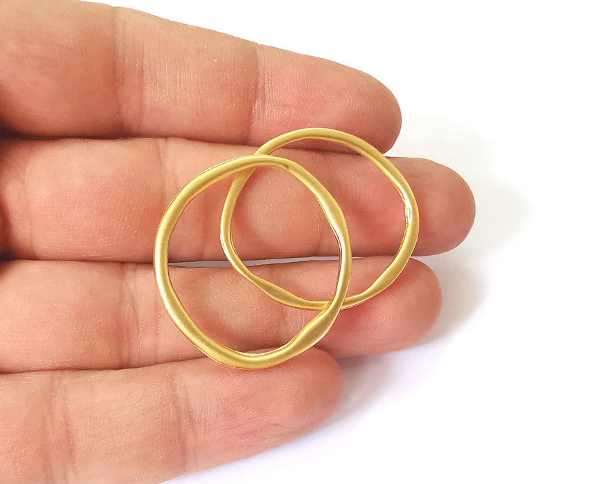 2 Circle findings connector Gold circle findings (34x31mm) G21893