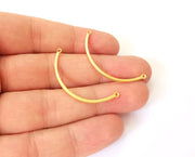 4 Gold brass charms connector Gold plated charms  (41mm)  G23896