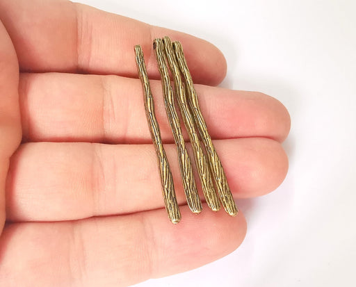 5 Bronze charms Antique bronze plated charms (52x3mm)  G23615