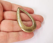 2 Drop charms Antique bronze plated charms (60x33mm) G23632