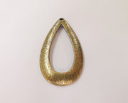 2 Drop charms Antique bronze plated charms (60x33mm) G23632