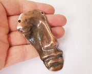 Face pendant middle connector Antique copper plated pendant (82x42mm)  G23636