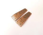 2 Copper charms Antique copper plated charms (54x19mm) G23640