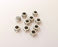10 Antique silver textured rondelle beads (8x6mm) Antique silver plated beads G23713