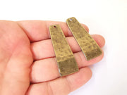 2 Bronze charms Antique bronze plated charms (53x19mm) G23721