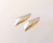 2 Silver charms Antique silver plated charms (45x15mm)  G23722