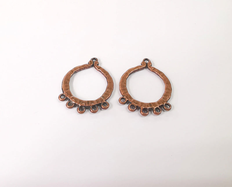 4 Antique copper charms connector Antique copper plated charms (32x24mm)  G23962