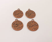 5 Space charms (Double Sided) Antique copper plated charms (20x17mm) G23973