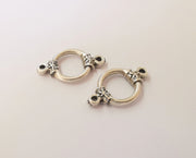 4 Silver connector charms Antique silver plated charms (31x18mm) G23755