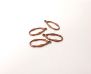 10 Copper Charms Antique Copper Plated Charms (26x12mm)  G24003