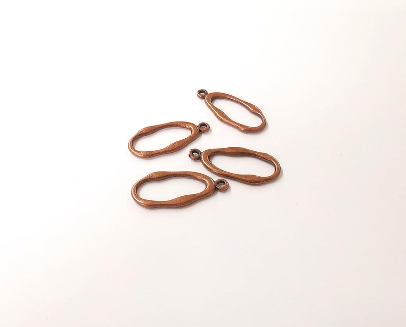 10 Copper Charms Antique Copper Plated Charms (26x12mm)  G24003