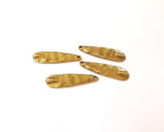 4 Hammered charms Antique bronze plated charms (36x10mm) G24007