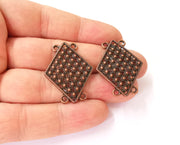 4 Copper connector charms Copper plated charms (35x27mm)  G24010