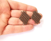 4 Copper connector charms Copper plated charms (35x27mm)  G24010