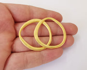2 Gold Circle Findings Gold Plated Circle Connector Findings (39mm)  G23760