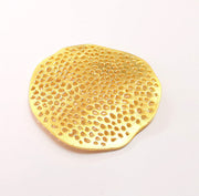 Wavy hole filigree connector charms Gold plated brass charms (45mm)  G24021