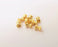 10 Gold tube findings , Gold plated brass G23779