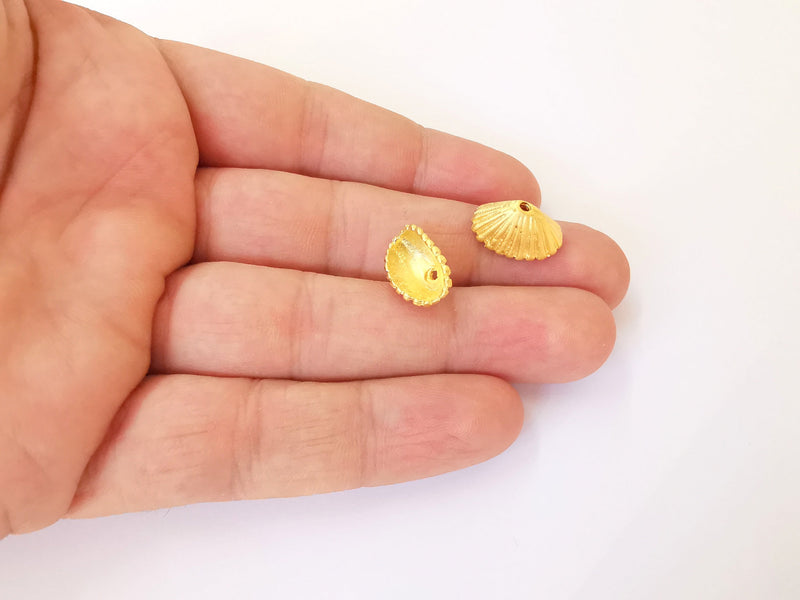 2 Cone findings , Gold plated brass G23781