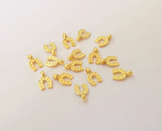 20 Horse shoe charms Gold plated brass charms (9x6mm)  G23790