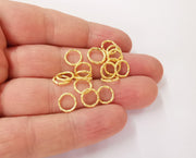 20 Textured circle jumpring findings connector Gold circle findings (9x1mm) G24052