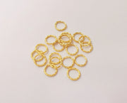 20 Textured circle jumpring findings connector Gold circle findings (9x1mm) G24052