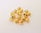 6 Stripe round beads findings Gold plated brass findings (8mm)  G23817