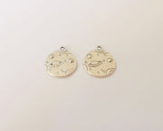 5 Space charms (Double Sided) Antique silver plated charms (20x17mm) G23834