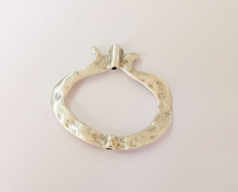 Pomegranate connector pendant Antique silver pendant  (53x52mm)  G23686