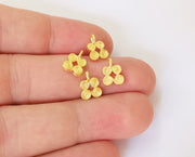 5 Spiral charms Gold plated brass charms (11x8mm)  G23884