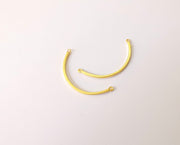 4 Gold brass charms connector Gold plated charms  (41mm)  G23896