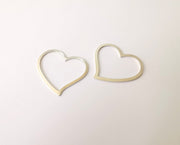 4 Heart antique silver connector charm Antique silver plated charm (39x38 mm)  G23898