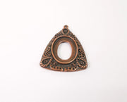 Copper pendant blank Mosaic base inlay blank Necklace blank resin mountings Antique copper plated pendant (30x22mm blank) G23931