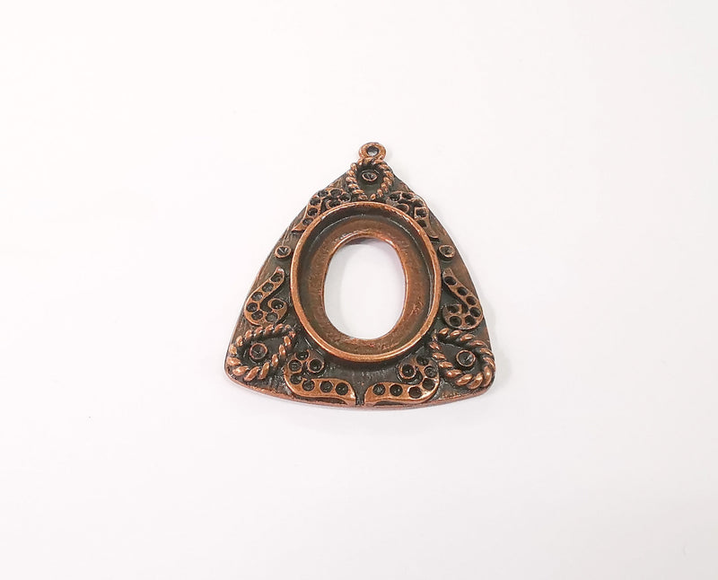 Copper pendant blank Mosaic base inlay blank Necklace blank resin mountings Antique copper plated pendant (30x22mm blank) G23931