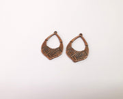 4 Antique copper charms Antique copper plated charms (32x21mm)  G23941