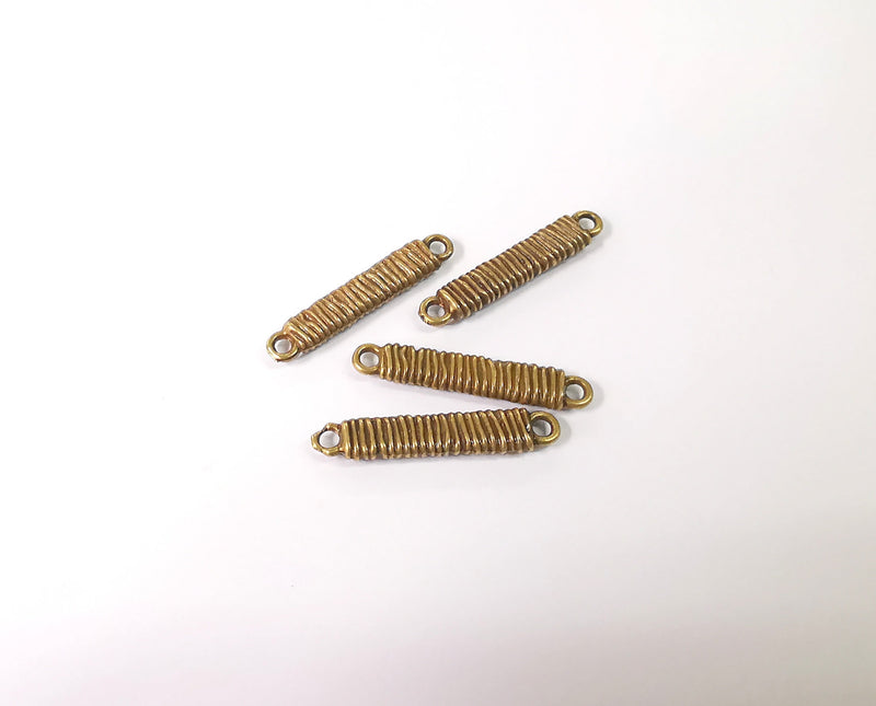 4 Connector charms Antique bronze plated charms (32x6mm) G23953