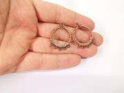 4 Antique copper charms connector Antique copper plated charms (32x24mm)  G23962