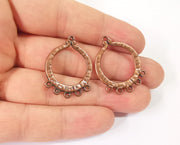 4 Antique copper charms connector Antique copper plated charms (32x24mm)  G23962
