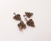 10 Bunch of grapes charms (Double Sided) Fruit charms Antique copper plated charms (20x13mm) G23970