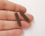 4 Connector charms Antique copper plated charms (32x6mm) G23972