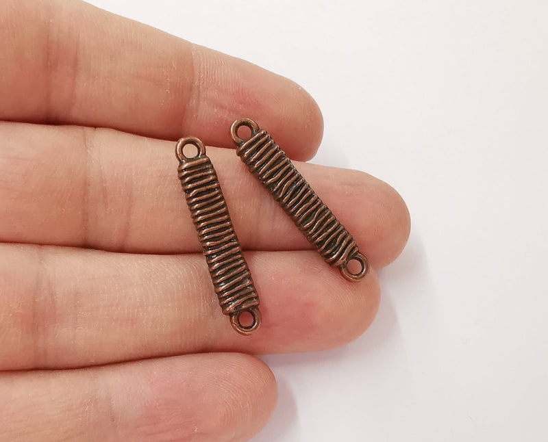 4 Connector charms Antique copper plated charms (32x6mm) G23972