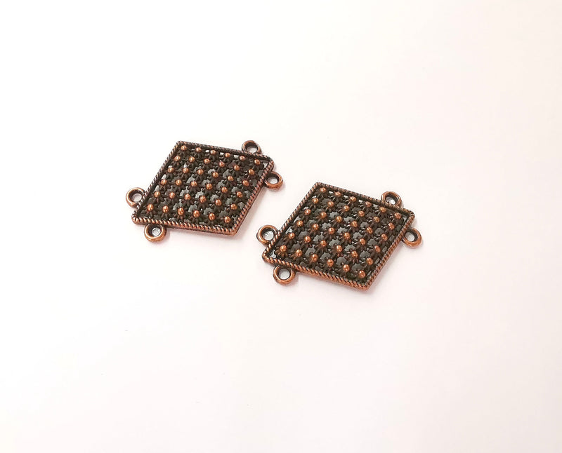 4 Copper connector charms Copper plated charms (35x27mm)  G24010