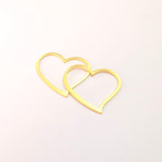 2 Heart Charms Gold Plated Charms  (38mm)  G24022