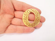 Holes filigree connector charms Gold plated brass charms (45mm)  G24024