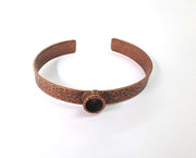 Bracelet blank resin Cuff dry flower inlay blank Cuff bezel Glass cabochon base Hammered adjustable antique copper (10x8mm ) G24097