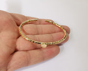 Gold hammered bracelet blanks Cuff blanks Adjustable bracelet blank Gold plated bracelet (8 mm Blanks ) G24099