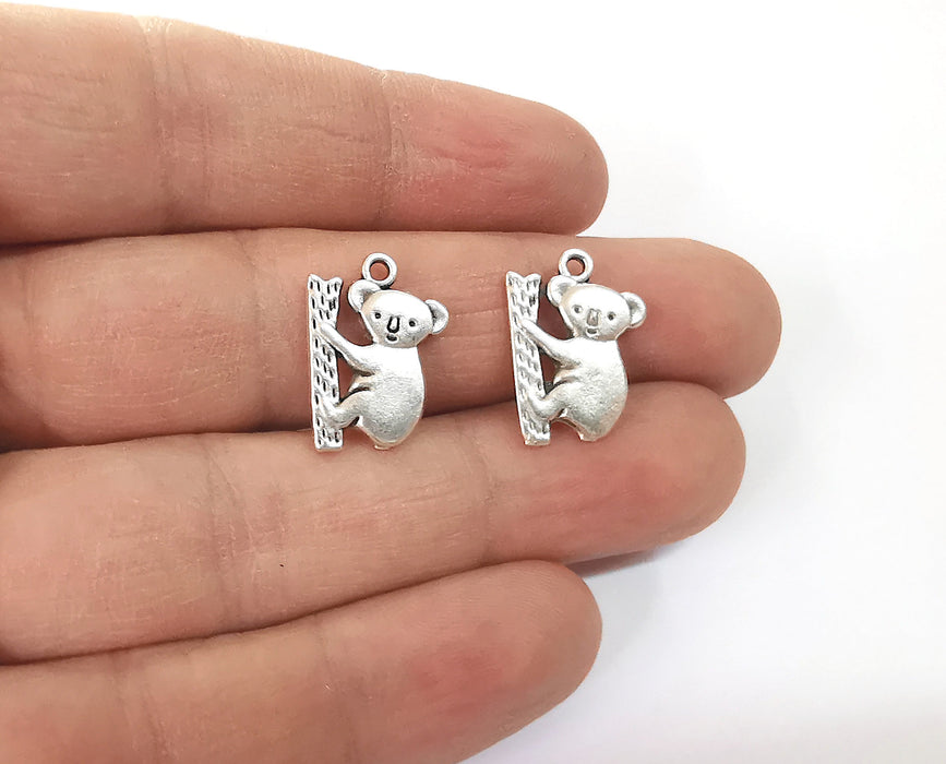 10 Koala charms Antique silver plated charms (19x14mm)  G24110