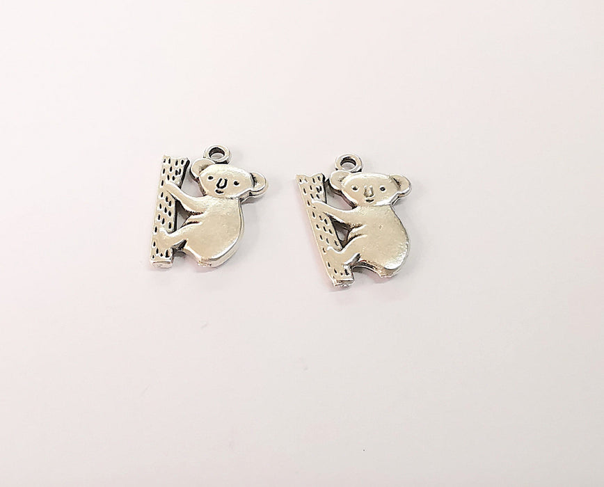 10 Koala charms Antique silver plated charms (19x14mm)  G24110