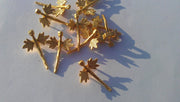 2 Gold Dragonfly Charms , Gold Plated Brass G13
